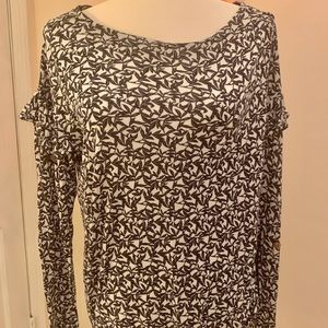 Large black and white blouse